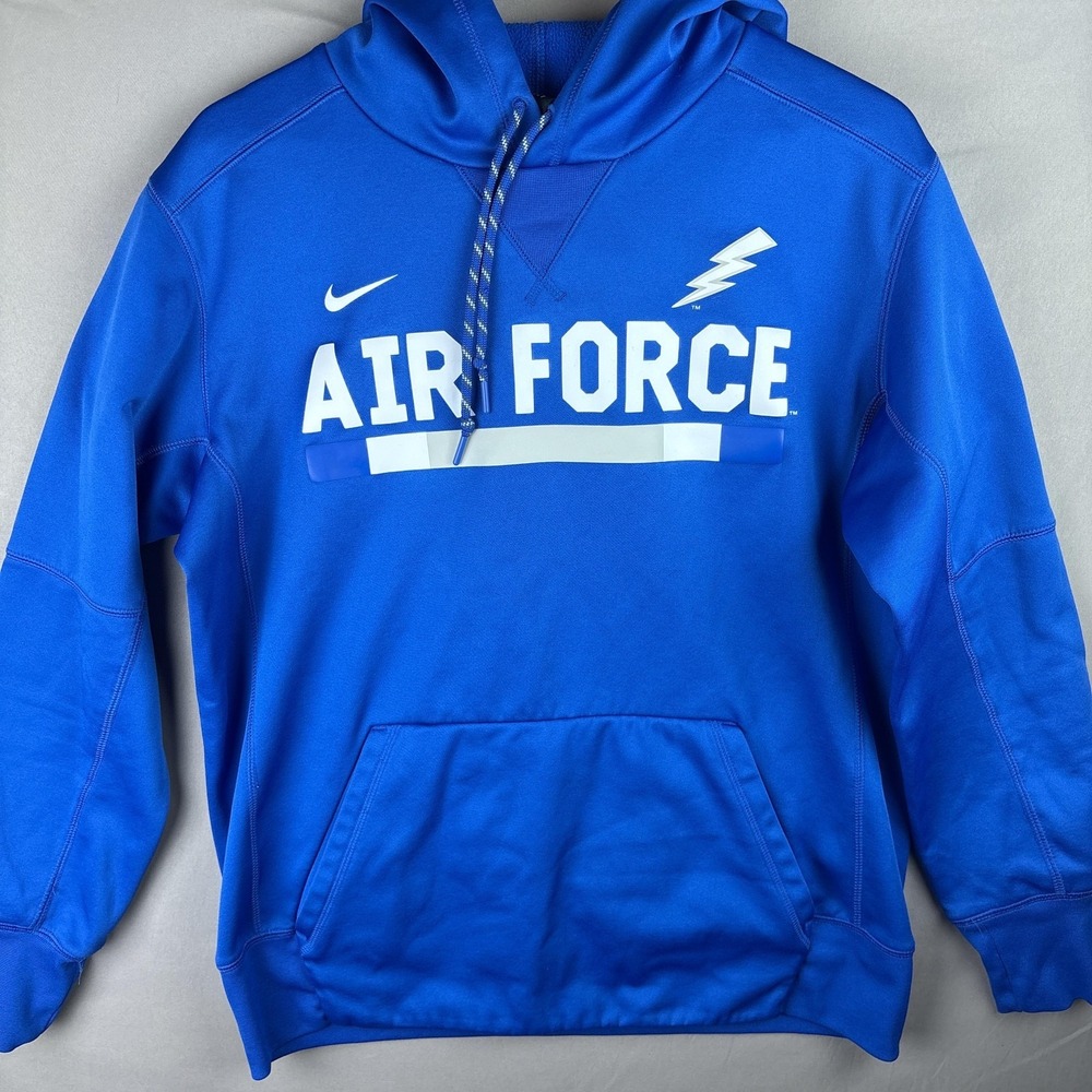 Nike Dri Fit Air Force Falcons Hoodie Mens Medium Blue NCAA Football Sweatshirt